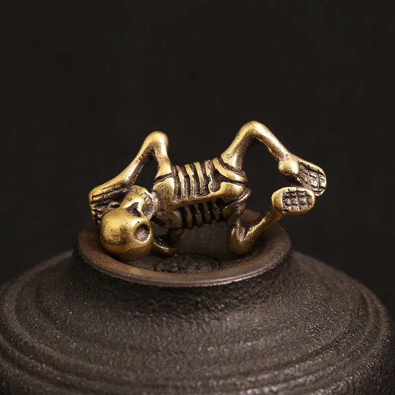 Creepy Punk Retro Brass Skull Baby