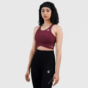 Cross Band Sports Bra (Maroon)