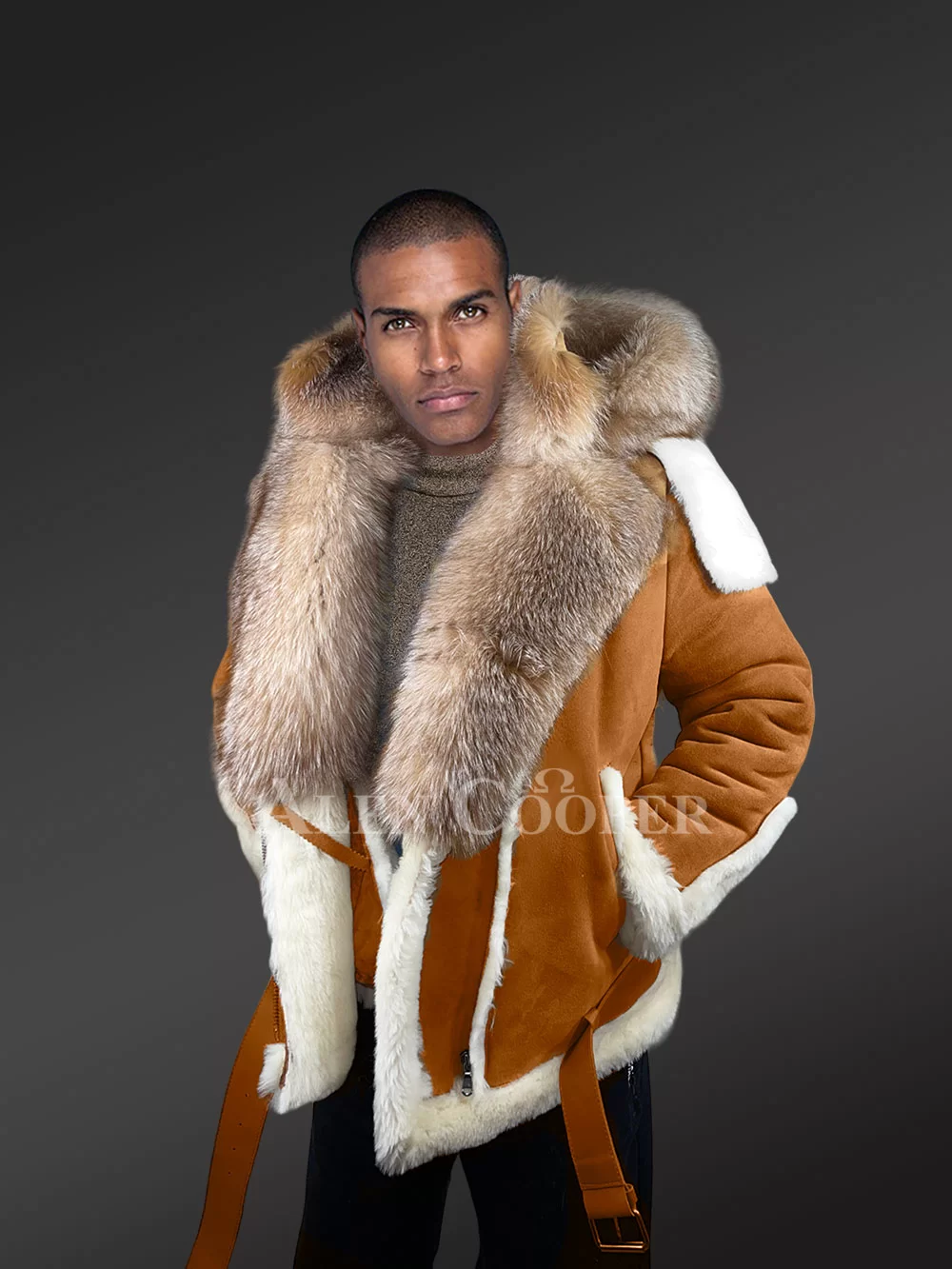 Crystal Fox Fur Shearling Coat