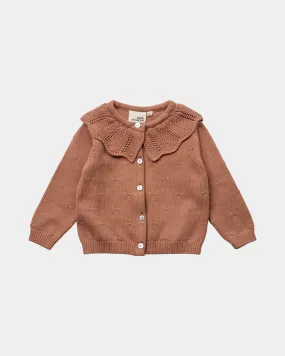 DAYASB CARDIGAN - Rosy brown