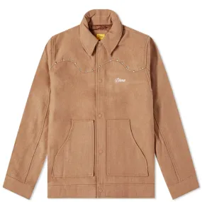 Dime Studded Wool Bomber JacketTan