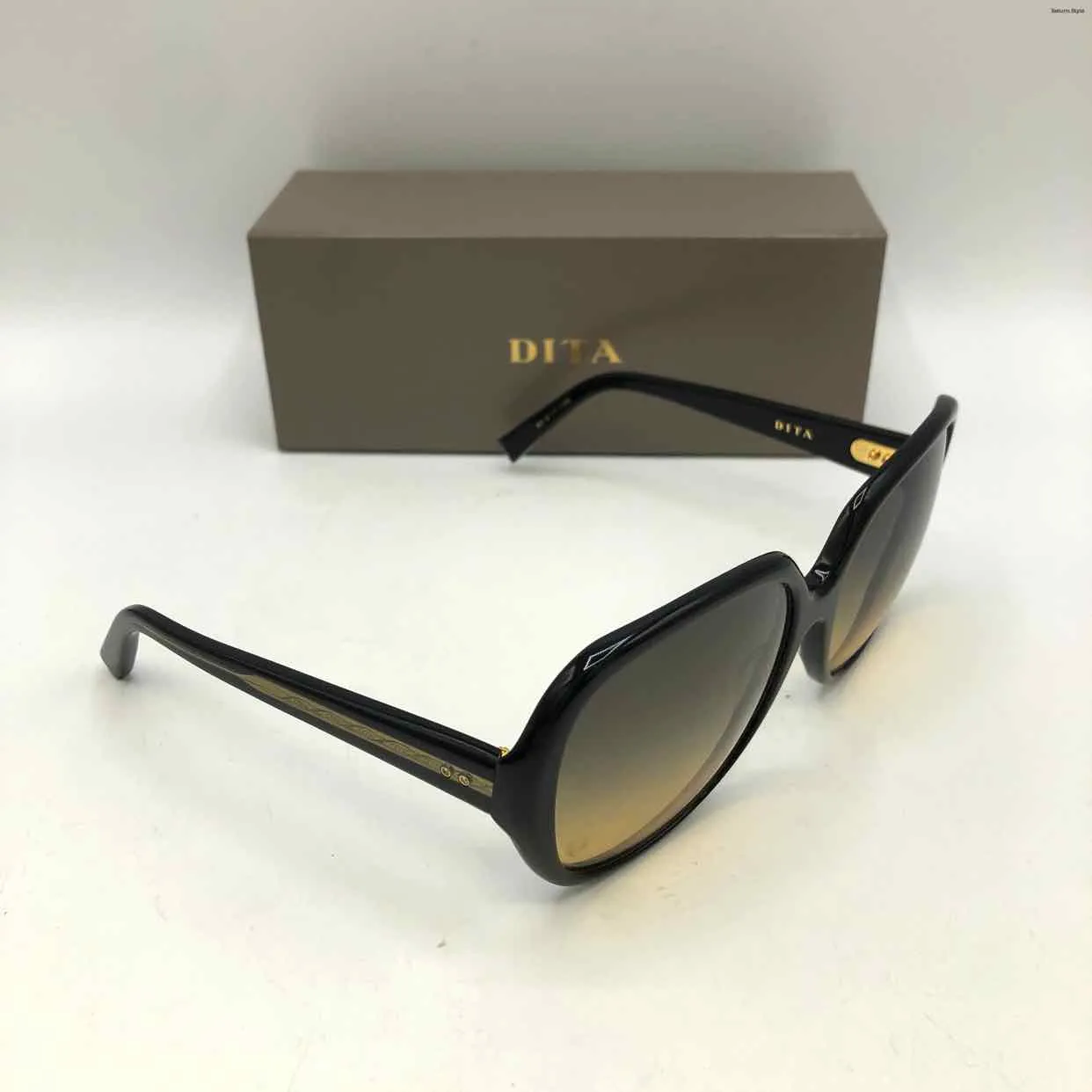 DITA Gold Brown Pre Loved Sunglasses w/case