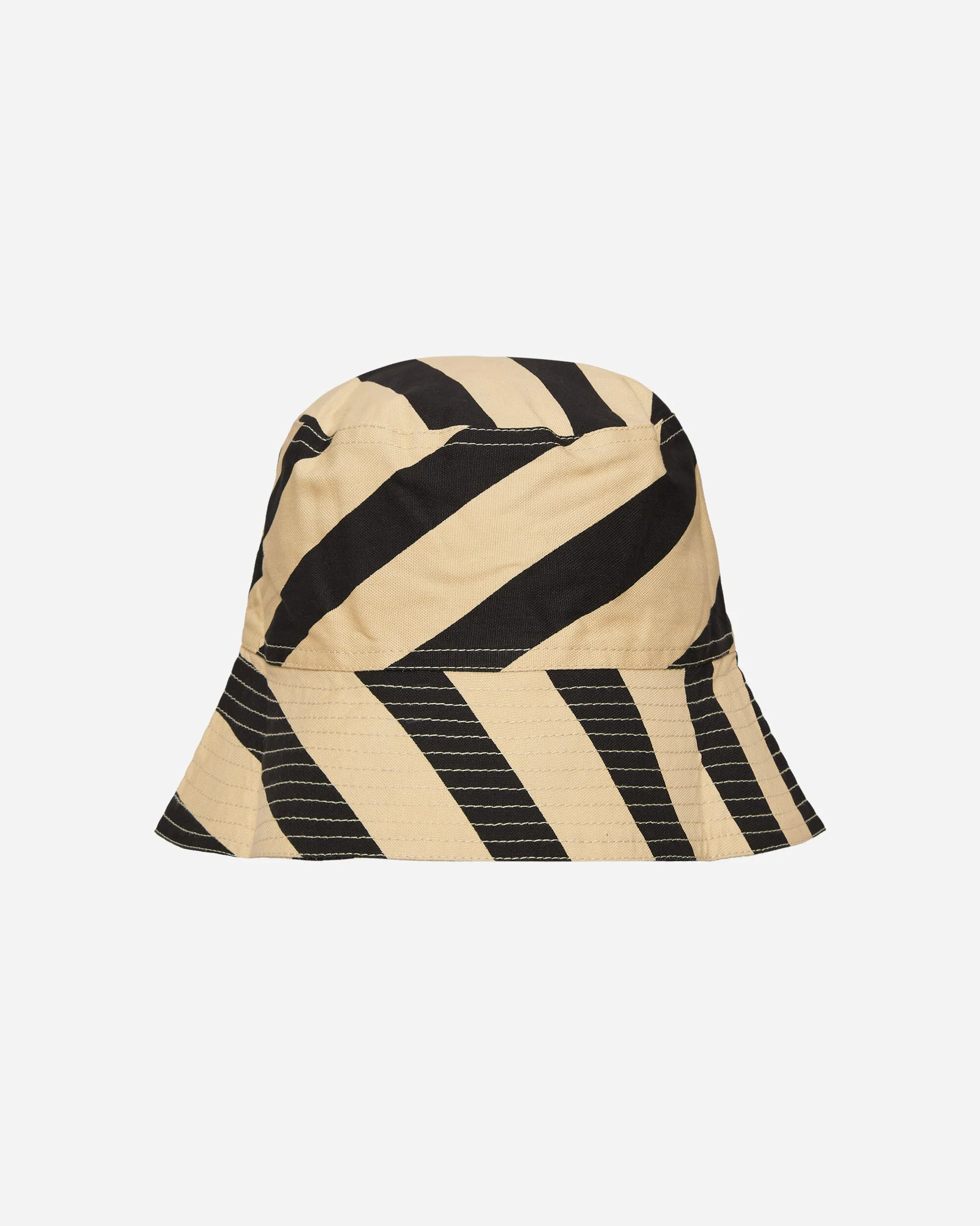 Domino Stripe Bucket Hat Ecru / Black