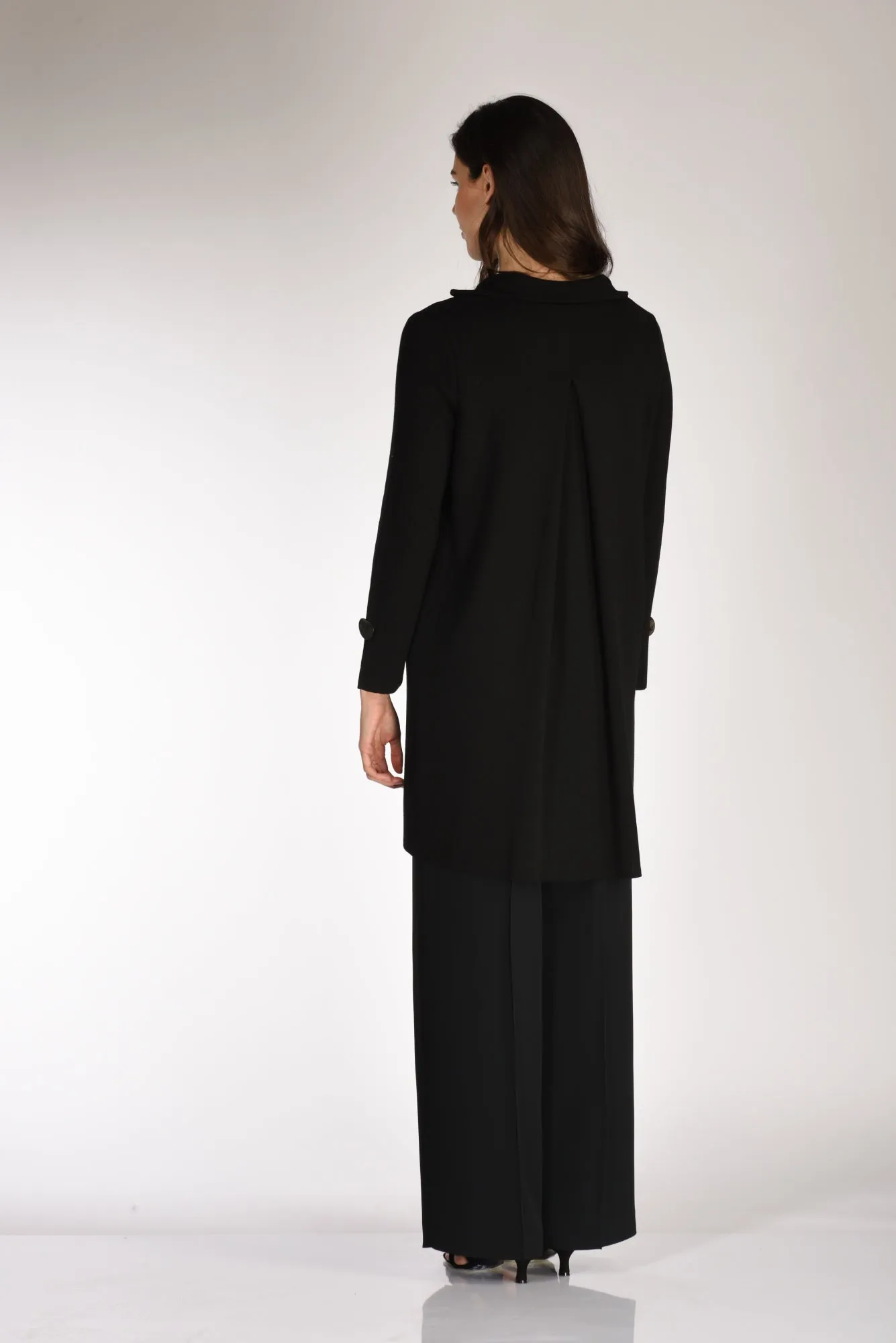 Ella Lago Di Como Soprabito Maglia Nero Donna