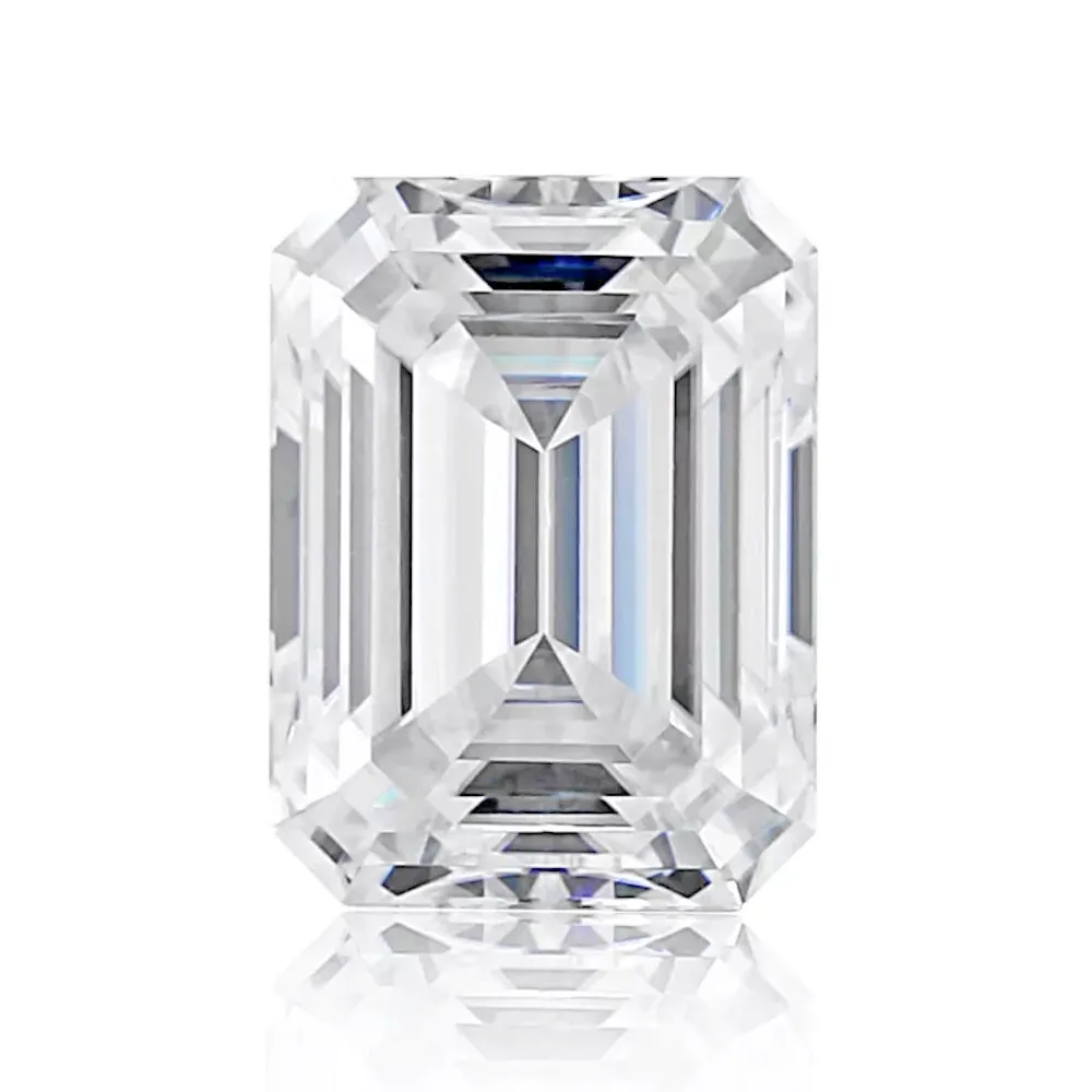 Emerald Cut Certified Moissanite Loose Stone VVS D