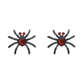 ER-Spider w/Heart Red stud