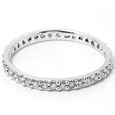 EXCLUSIVE 0.17 CT WHITE DIAMOND 10K SOLID WHITE GOLD RING