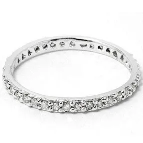 EXCLUSIVE 0.17 CT WHITE DIAMOND 10K SOLID WHITE GOLD RING