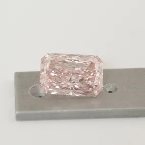 Fancy Vivid Pink Radiant Shape Lab Grown Diamond