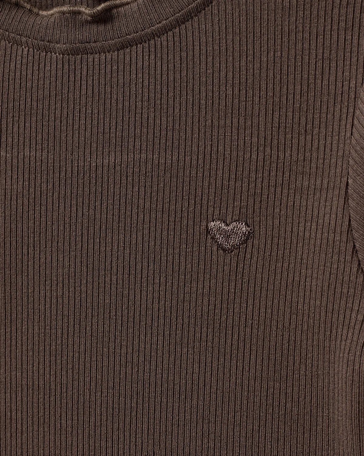 FINJASK T-SHIRT LONG SLEEVE - Chocolate brown