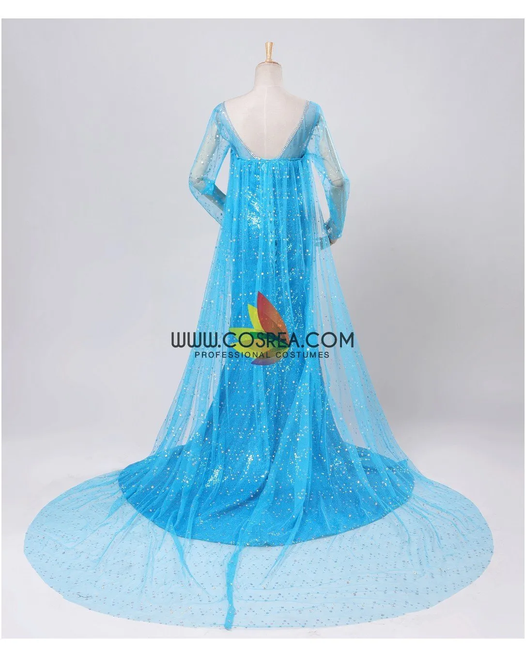 Frozen Elsa Sequin Fabric Cosplay Costume