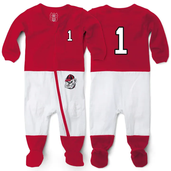 Georgia Bulldogs Infant Football PJ Footie