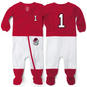 Georgia Bulldogs Infant Football PJ Footie