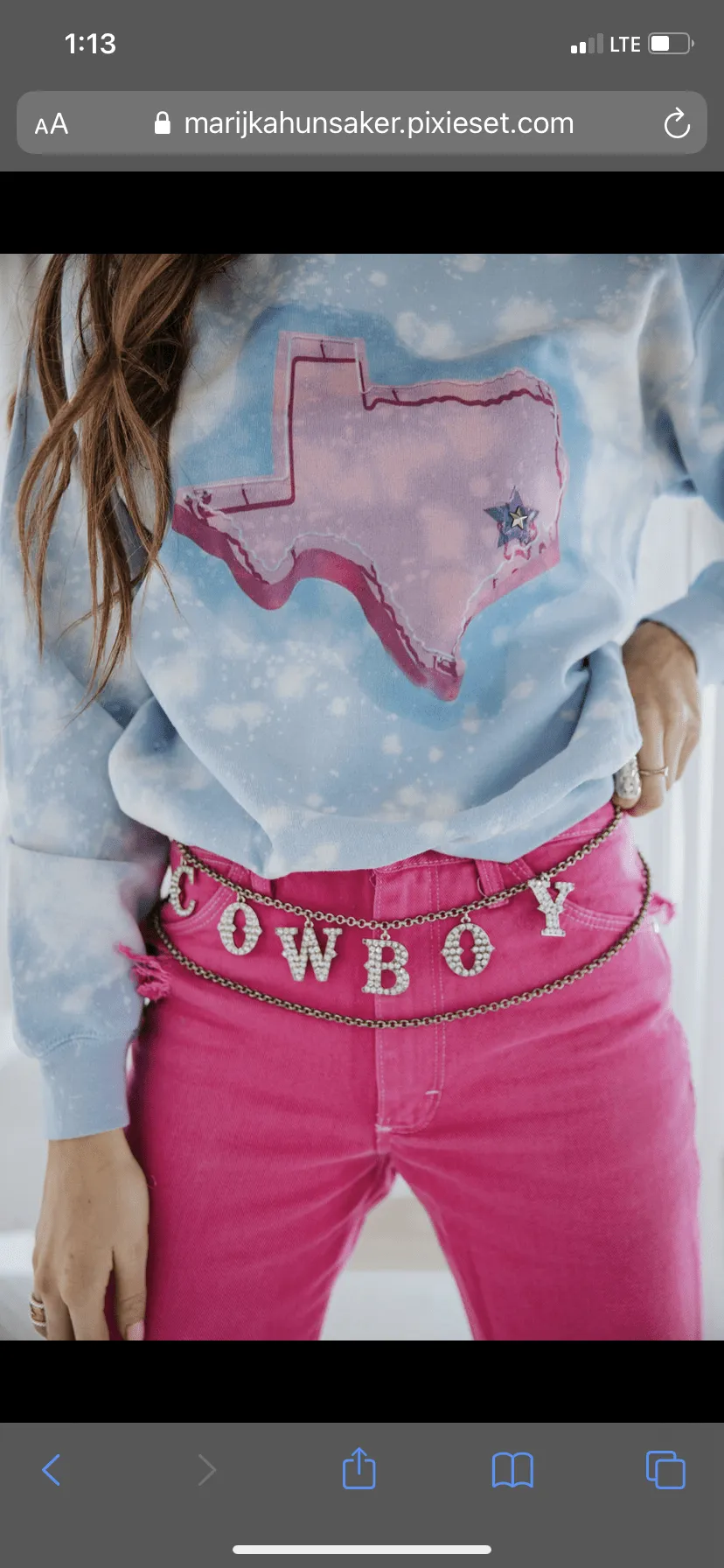 GINA Pink Texas Sweatshirt