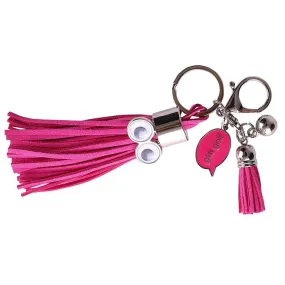 Girls Golf Hot Pink Puschel Key Chain