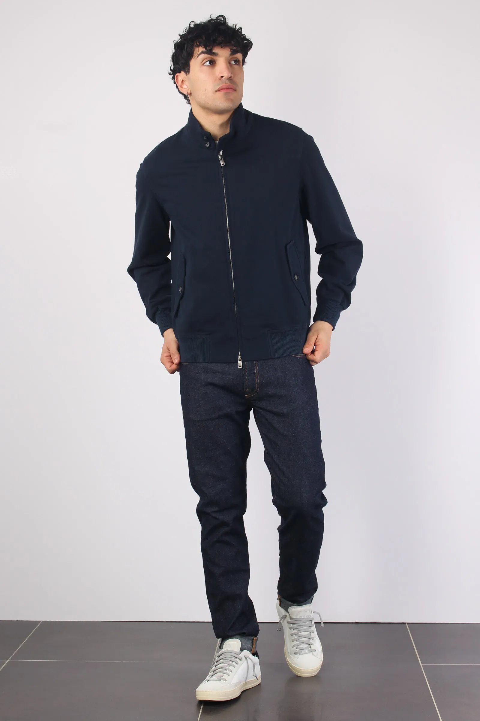 Giubbotto Piquet Blu Navy