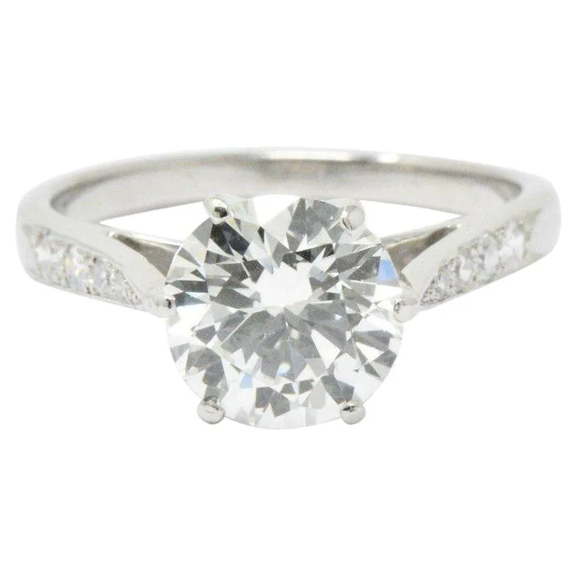 Gorgeous 1.87 CTW Diamond & Platinum Engagement Ring GIA Certified