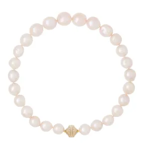 Graduated White Baroque Pearl 12-17mm Necklace