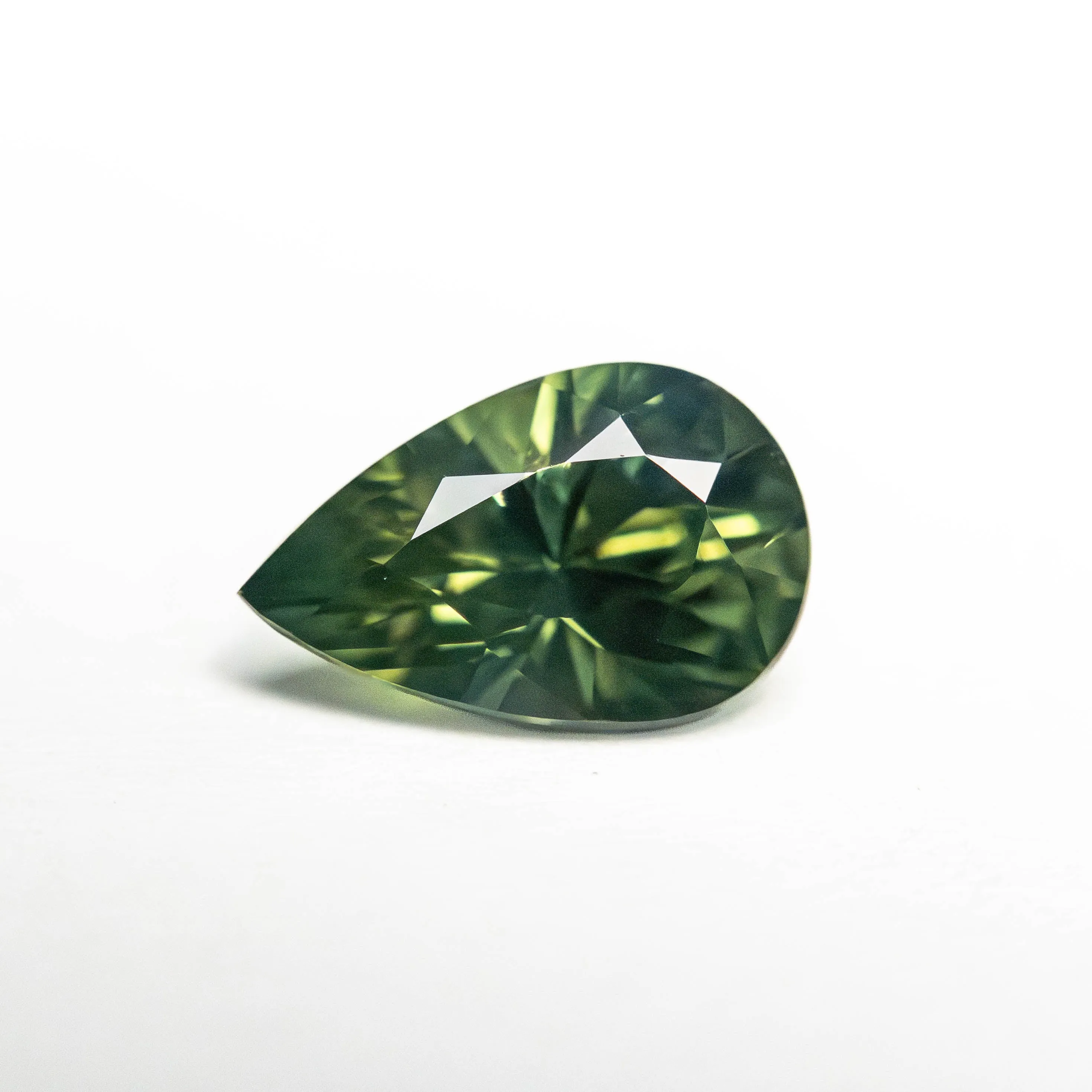 Green Brilliant Sapphire - 1.23ct Pear