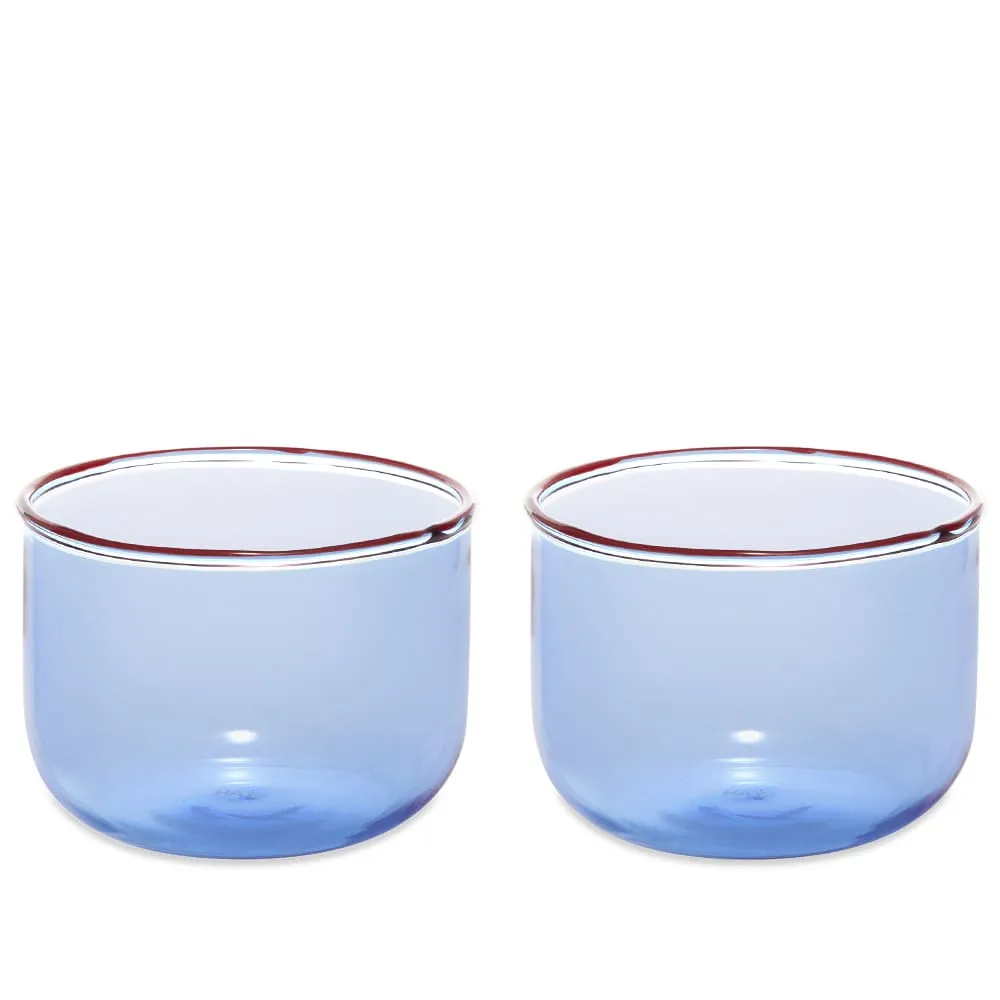 HAY Tint Glass - Set Of 2Light Blue & Red