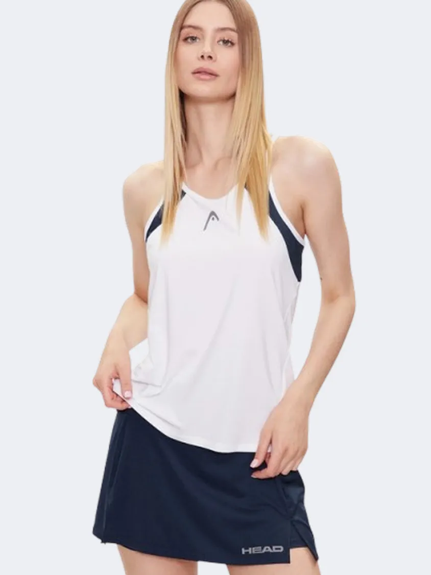 Head Club 22 Women Tennis Tank White/Navy