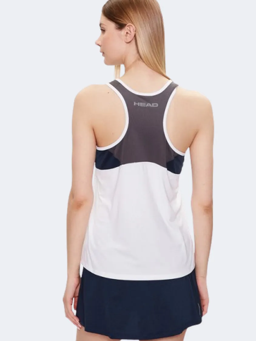 Head Club 22 Women Tennis Tank White/Navy