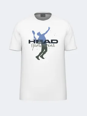 Head Racquet Men Tennis T-Shirt White/Navy