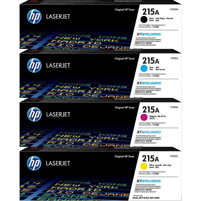 HP 215A Toner Ink Cartridge Black Cyan Magenta Yellow Colours Set Genuine Original