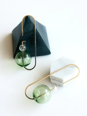 Hyworks: Loop Earrings Green No. 2