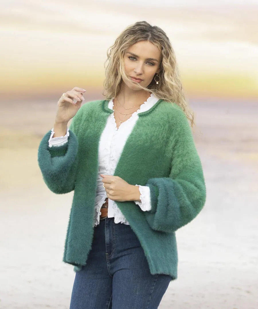 Ibiza Fluffy Knit Cardigan