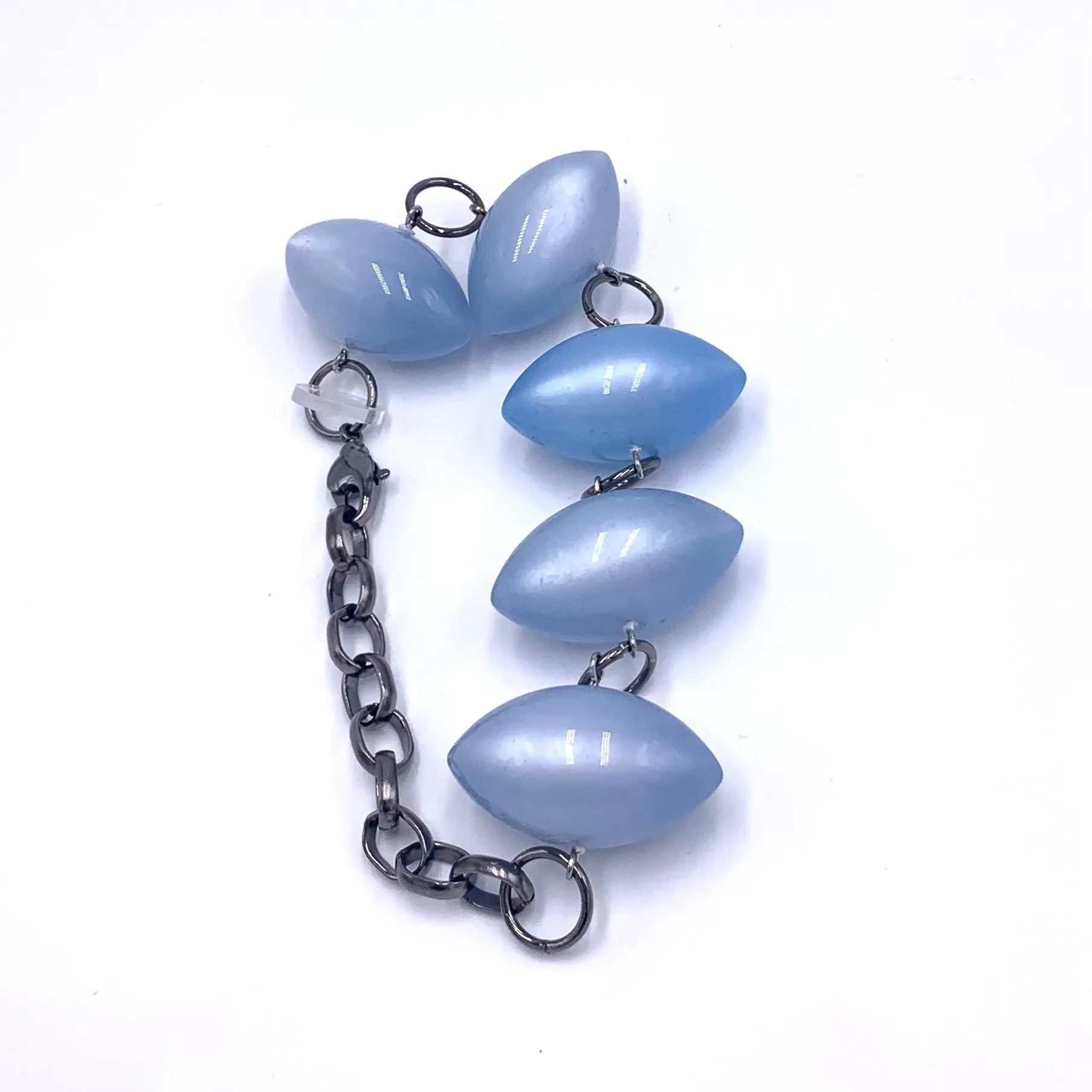 Ice Blue Moonglow Pod Stations Bracelet