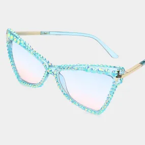 iLLASPARKZ Studded Cat Eye Sunglasses