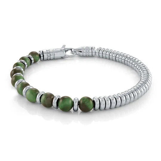 Italgem Kirin Green Tiger Eye Bead Bracelet BB-341