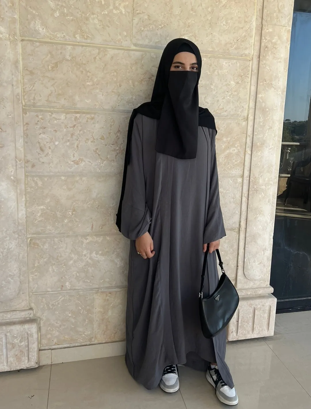 Jamila Grey Abaya Set