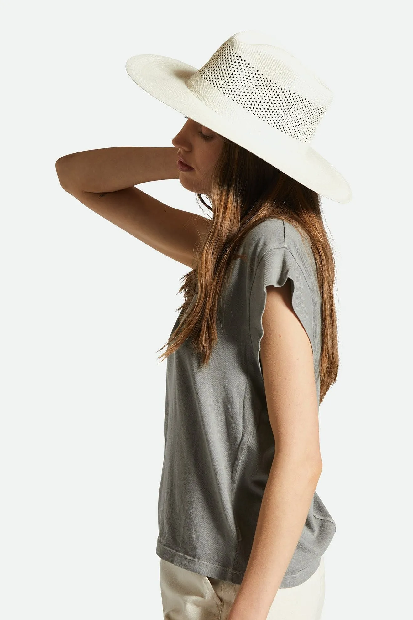 Jo Panama Straw Rancher Hat - Panama White