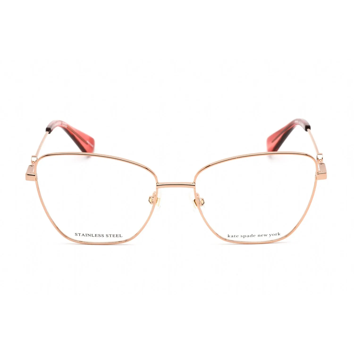 Kate Spade JOURNEE Eyeglasses RED GOLD/Clear demo lens