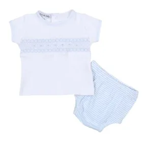 Katie and Kyle Smocked Short Sleeve Diaper Cover Set