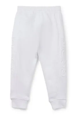 Kids' tracksuit bottoms with embossed logos