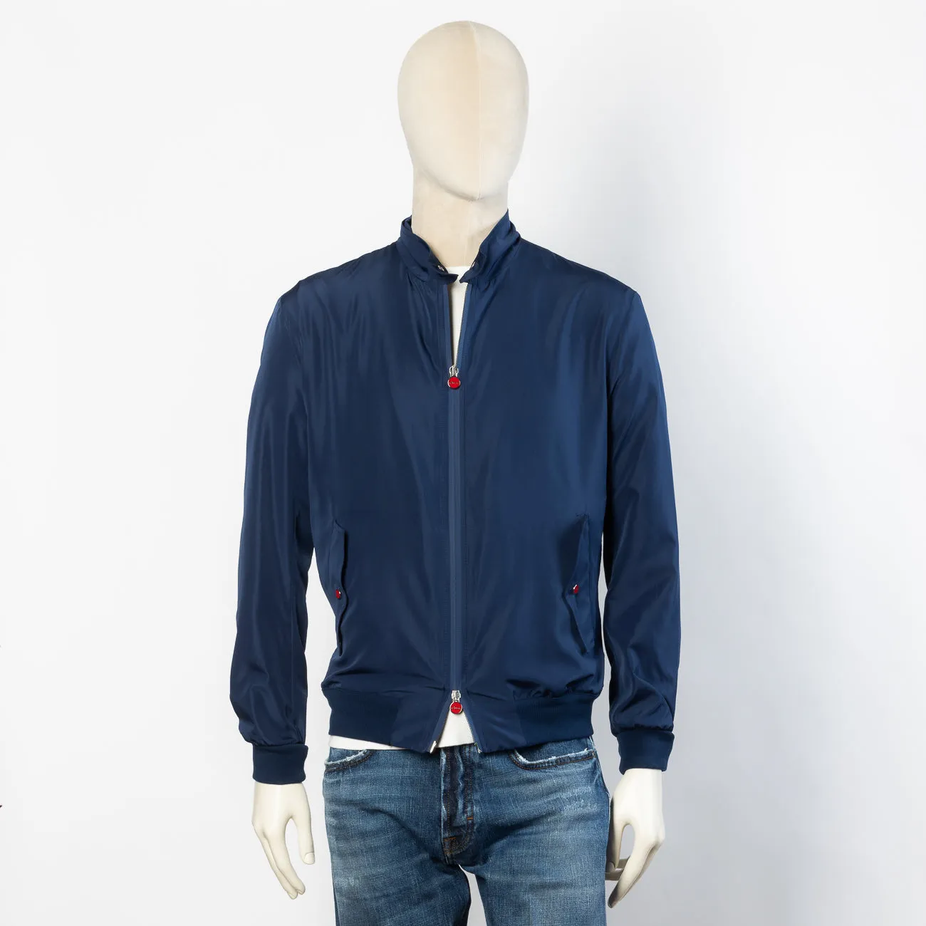 Kiton Giacca con zip Kiton in poliestere blu