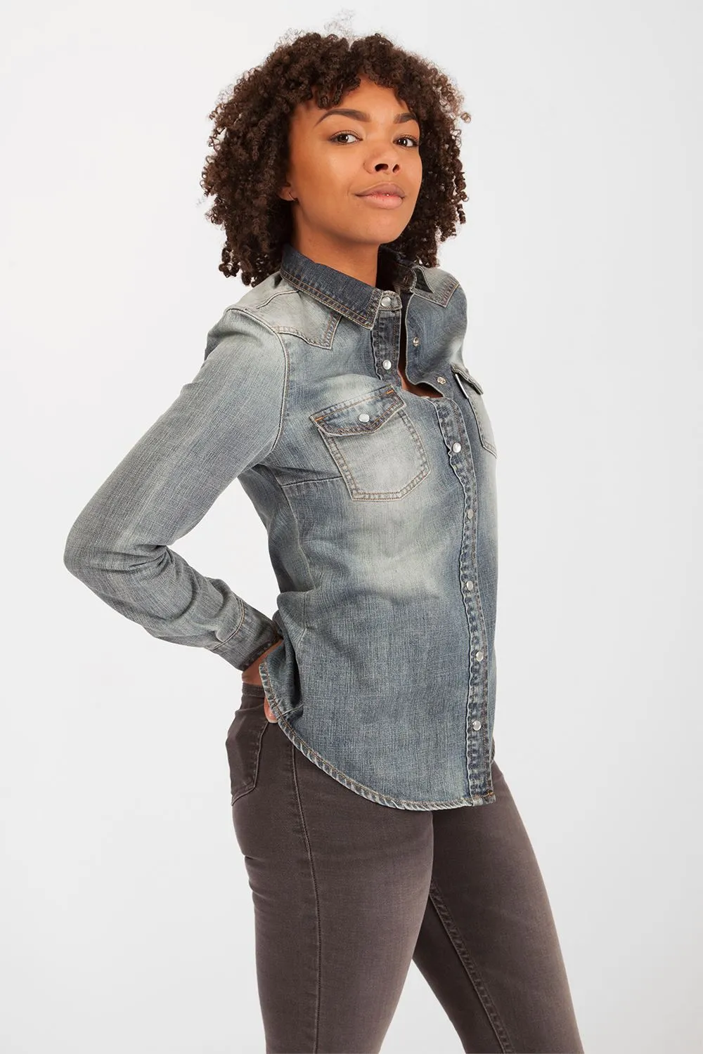 Lexi Loose Fit Denim Shirt