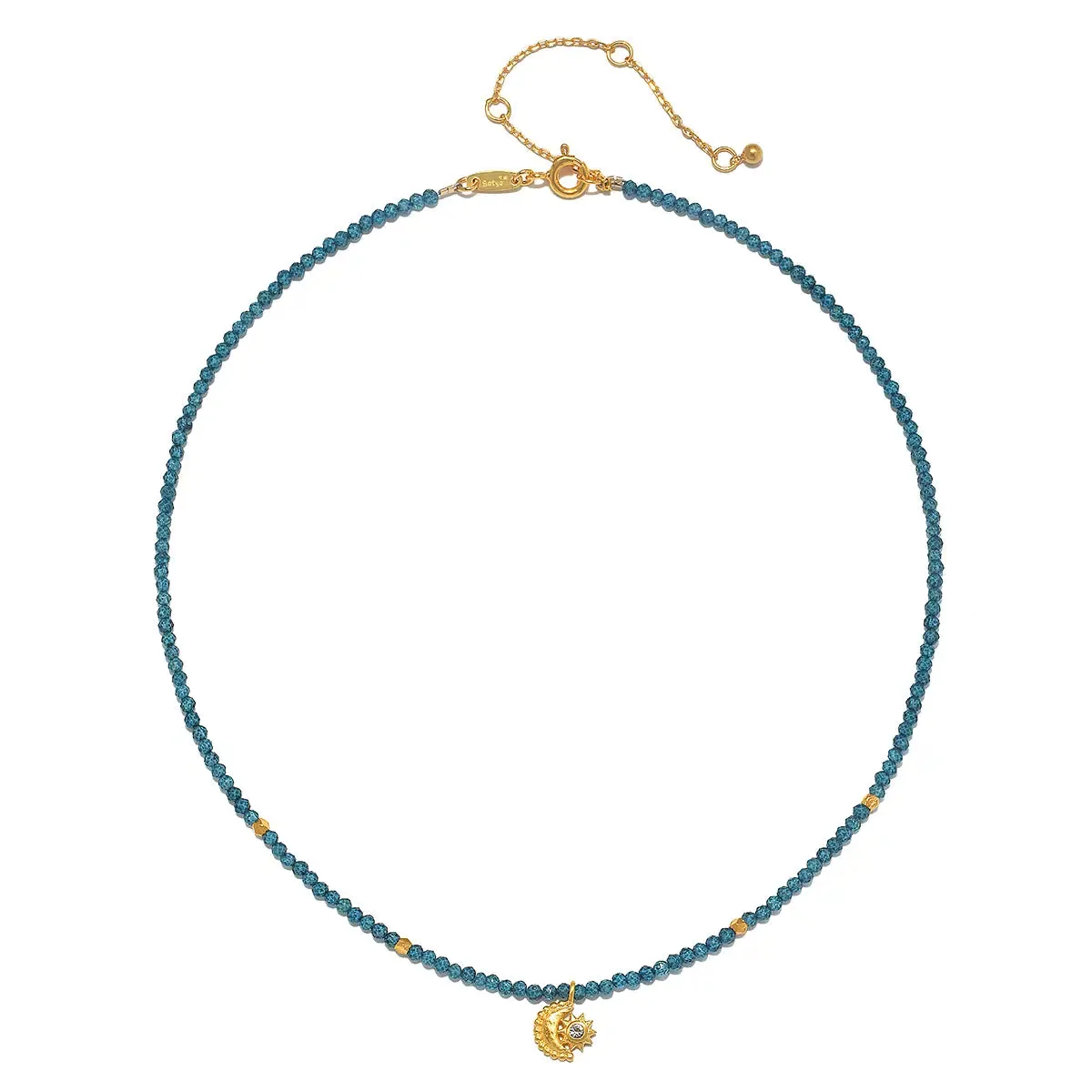 London Blue Quartz Celestial Choker 14