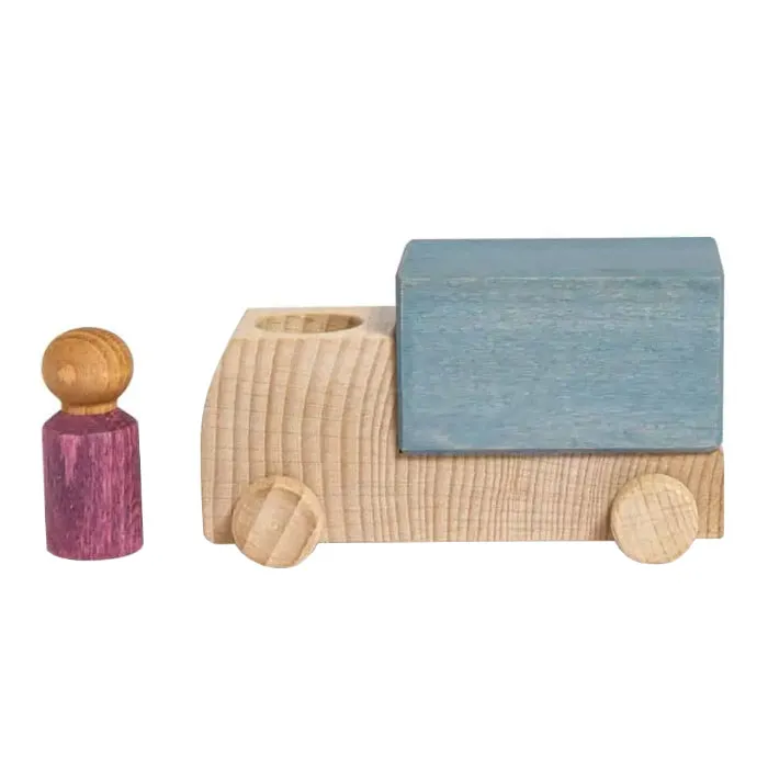 Lubulona Wooden Truck With Driver Grey