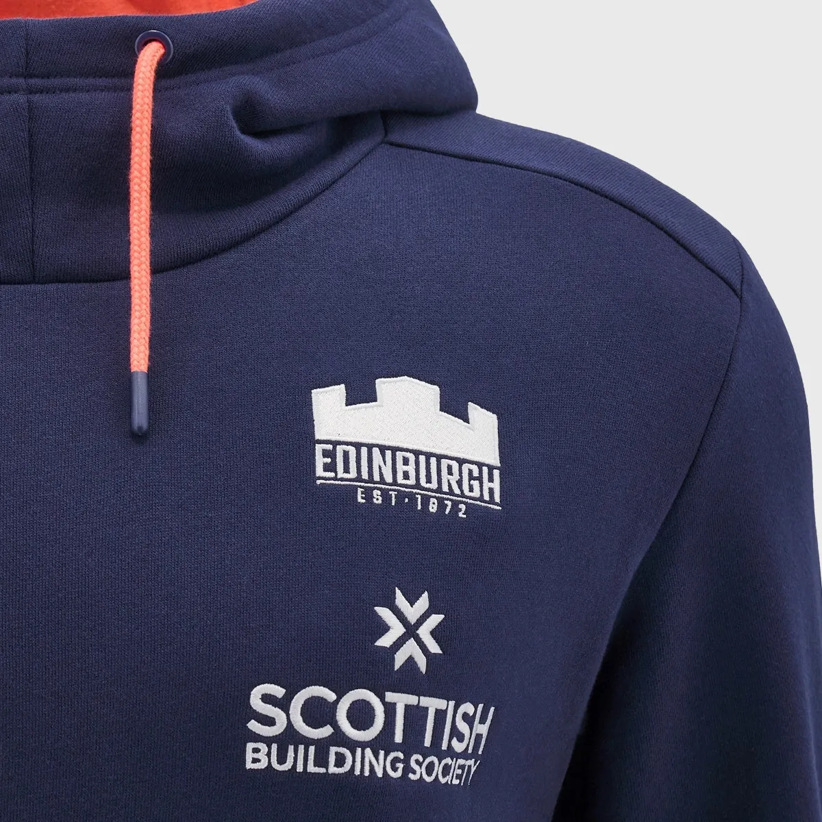 Macron Edinburgh Rugby Hoody Navy/Coral Pink