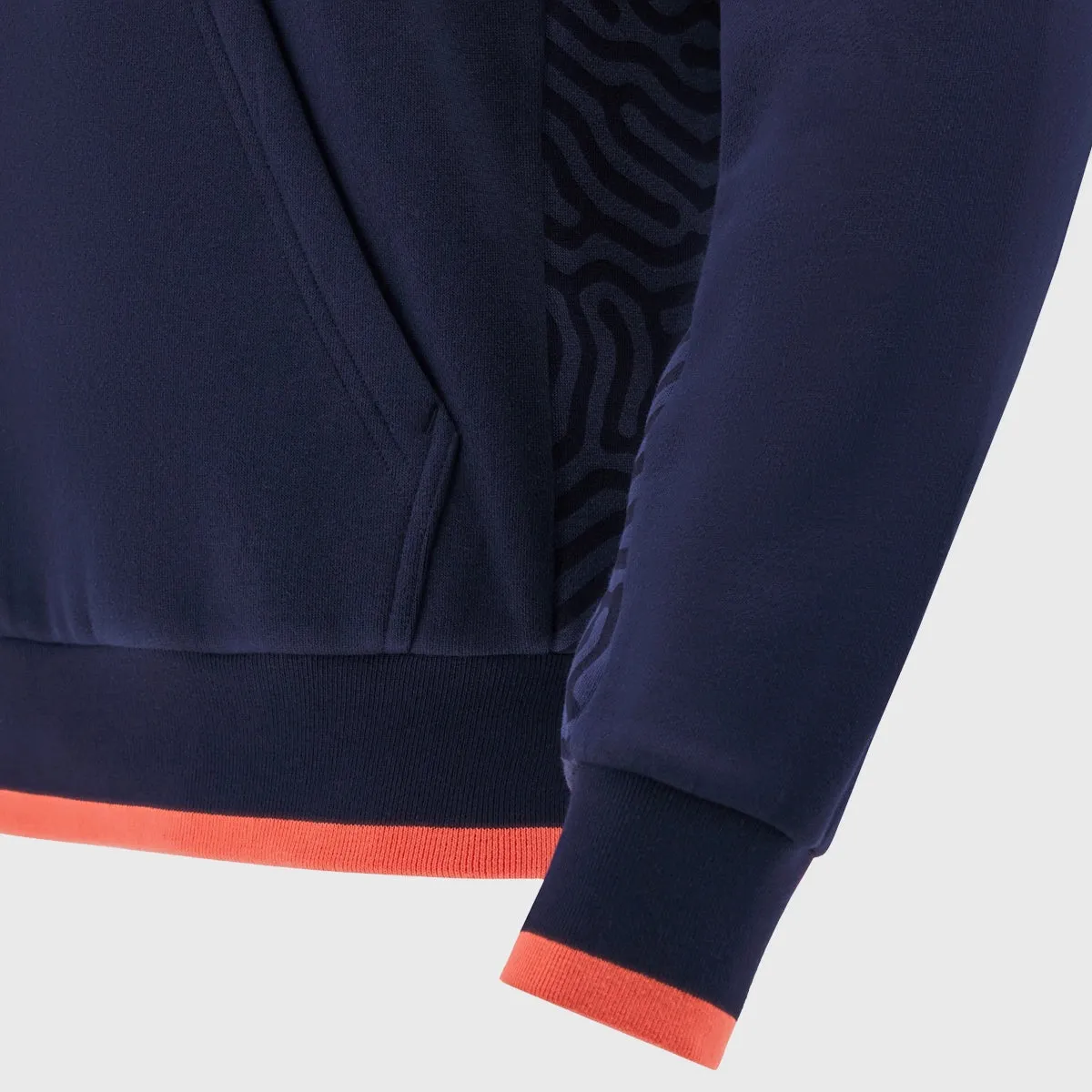 Macron Edinburgh Rugby Hoody Navy/Coral Pink