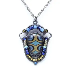 Majestic Blue Hamsa Necklace