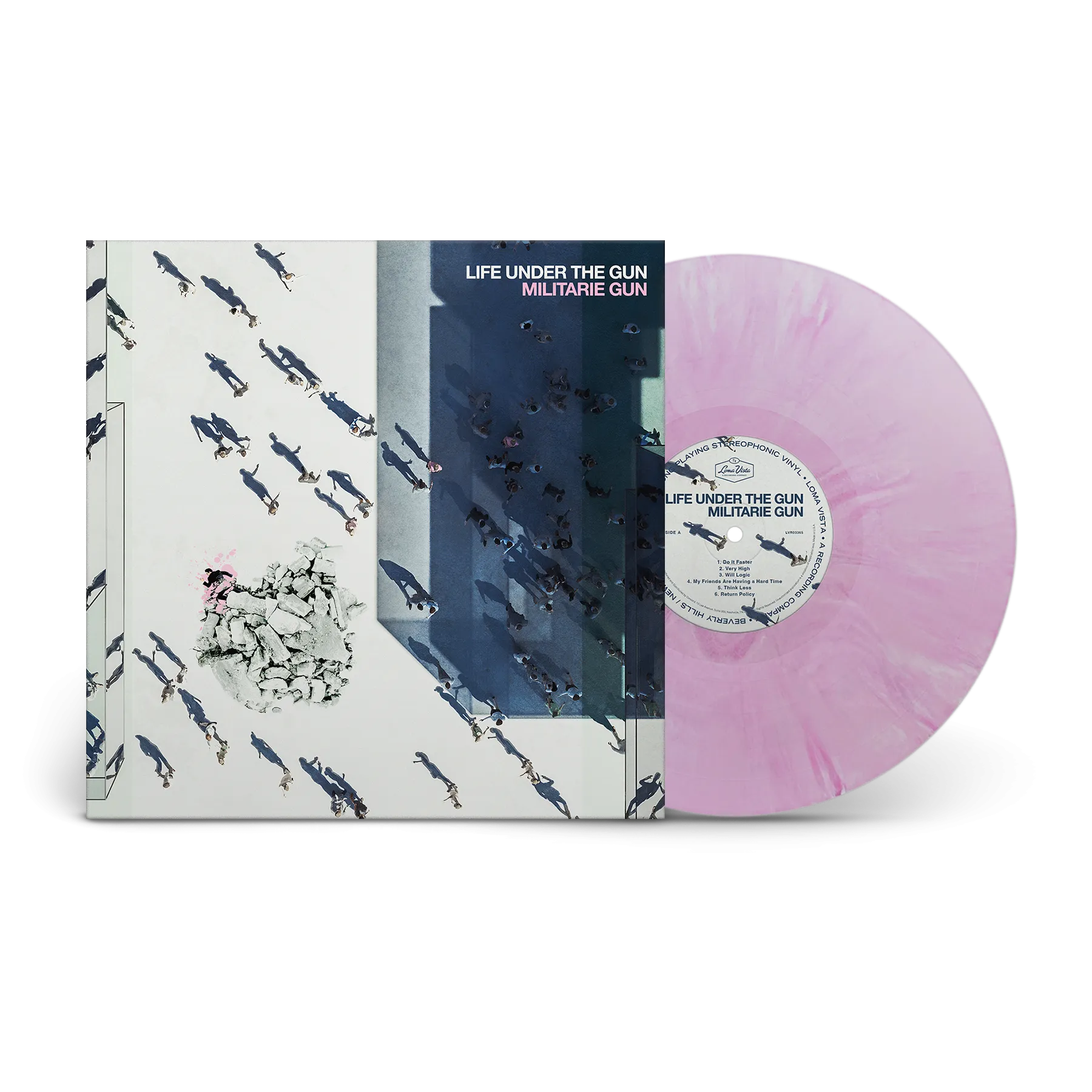 MILITARIE GUN ‘LIFE UNDER THE GUN’ LP (Limited Edition – Only 500 made, Pink Marble Vinyl)