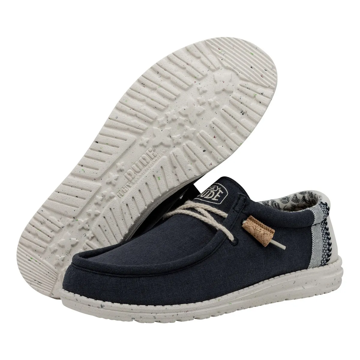 MOCASSINO HEY DUDE UOMO WALLY BREAK STITCH NAVY HD.40015/410