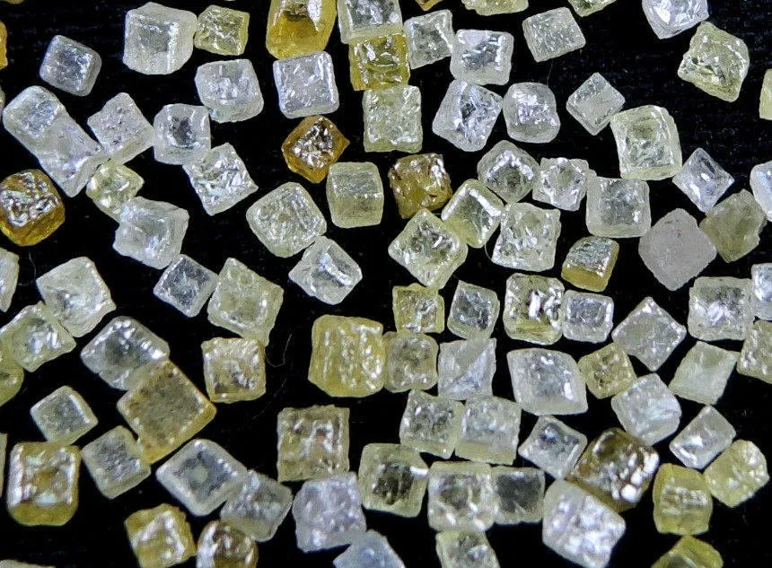 Natural Loose Diamond Undrilled Uncut Cube Shape Fancy Mix Color I2 Clarity 0.80 to 1.20 MM 100 Pcs Lot Q74