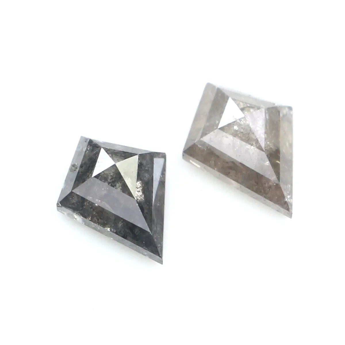 Natural Loose Kite Diamond, Salt And Pepper Kite Diamond, Natural Loose Diamond, Kite Rose Cut Diamond, Kite Cut, 0.89 CT Kite S