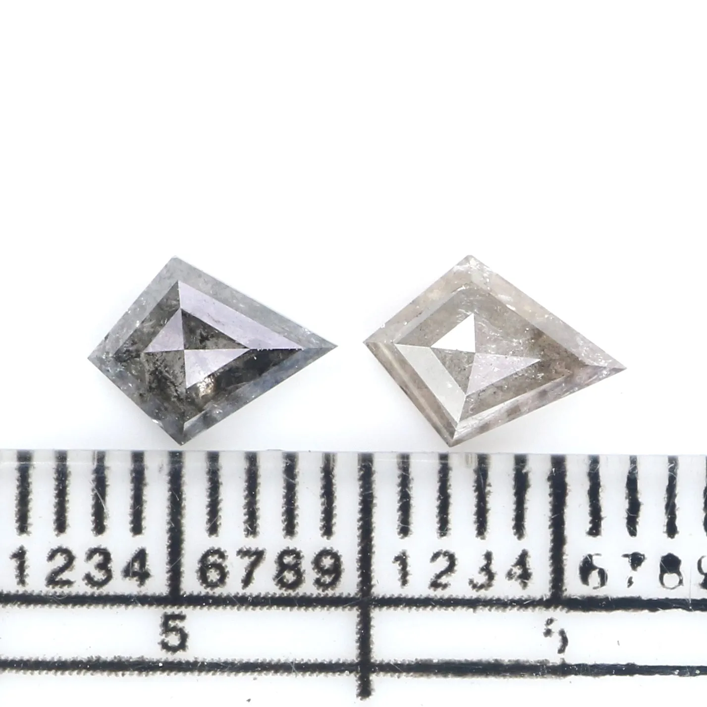 Natural Loose Kite Diamond, Salt And Pepper Kite Diamond, Natural Loose Diamond, Kite Rose Cut Diamond, Kite Cut, 0.89 CT Kite S